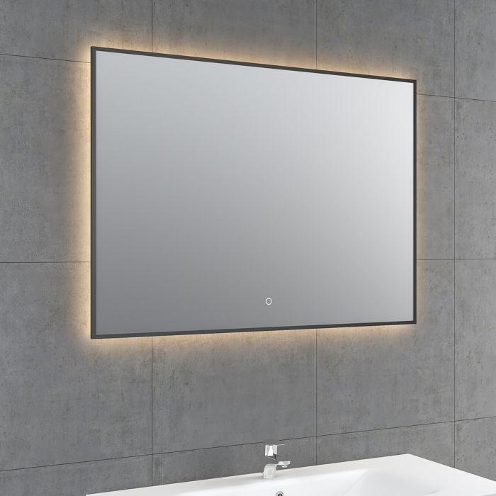 Black backlit deals mirror