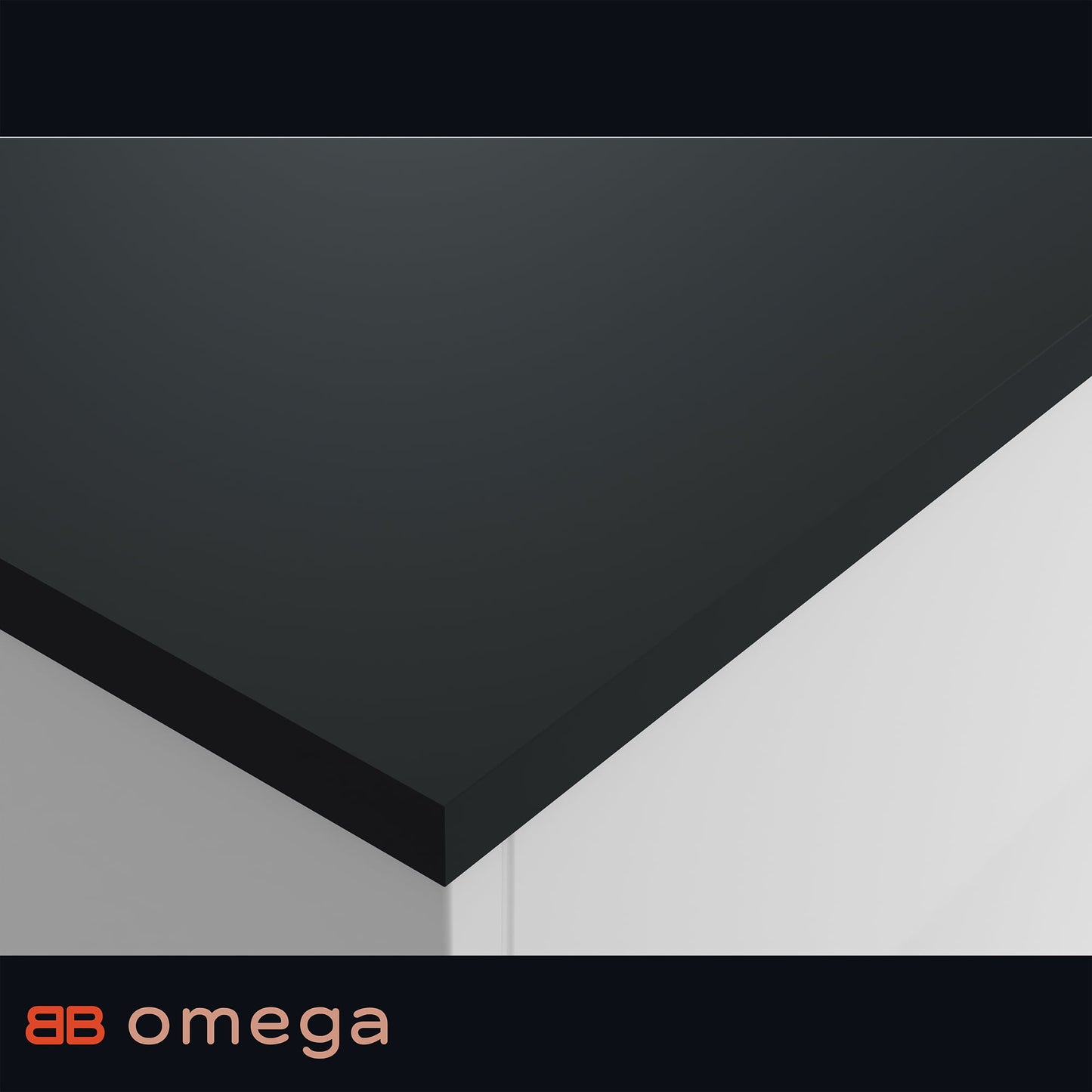 Omega Anthracite Grey 22mm Square Edge Laminate Worktop - Touch