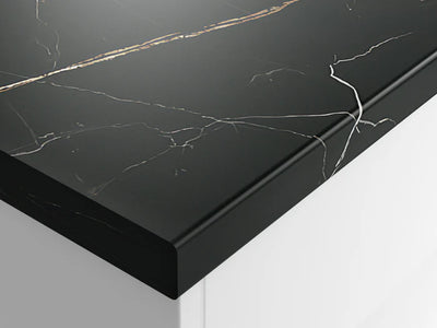 Omega Marquina Marble (Ultramatt)  All Sizes Worktops Postformed