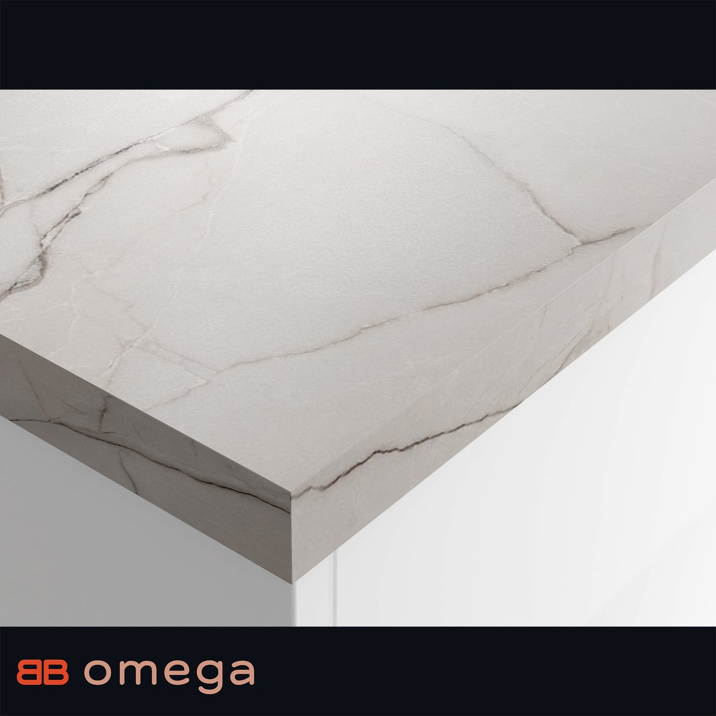 Omega Picasso Marble (Ultramatt) All Sizes Square Edge Worktops