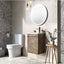 Oscar 440mm Wall Hung Cloakroom Vanity Unit with Resin Basin in Metallic