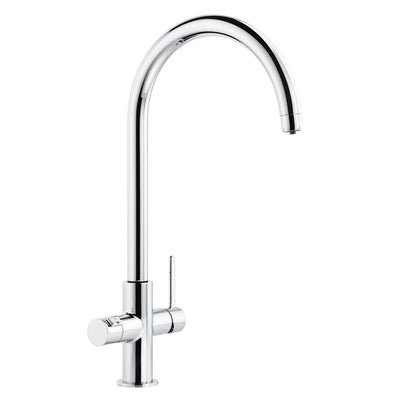 Abode Pronteau Prothia 3 in 1 Monobloc Swan Kitchen Tap - WRAS Approved Chrome