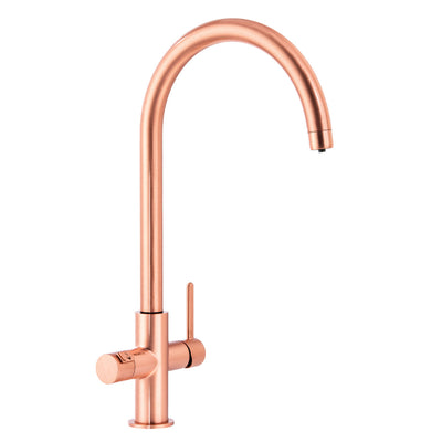 Abode Pronteau Prothia 3 in 1 Monobloc Swan Kitchen Tap - WRAS Approved Copper