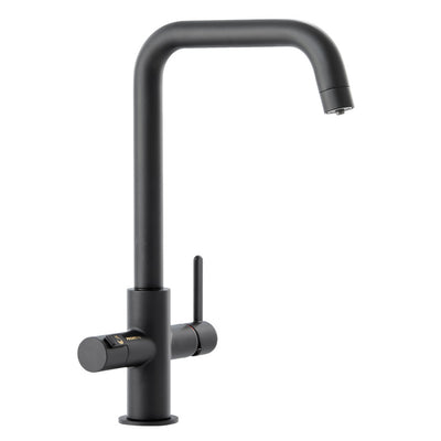 Abode Pronteau Prothia 3 in 1 Monobloc Quad Kitchen Tap - WRAS Approved Matt Black