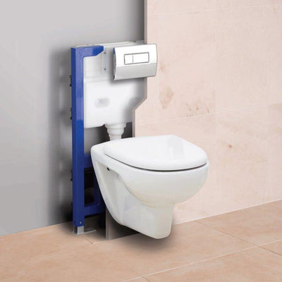 820 Concealed Cistern & Mounting Frame inc Brushed Bronze Flush Plate N24