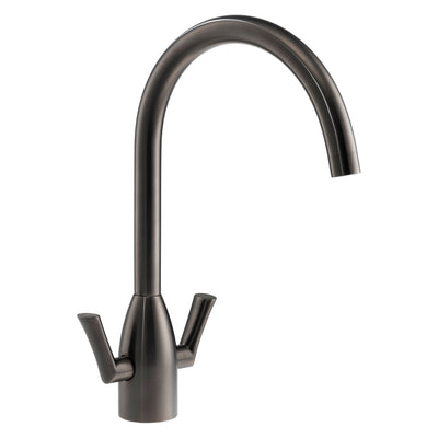 Abode Airo Monobloc Dual Lever Kitchen Tap - WRAS Approved Gunmetal