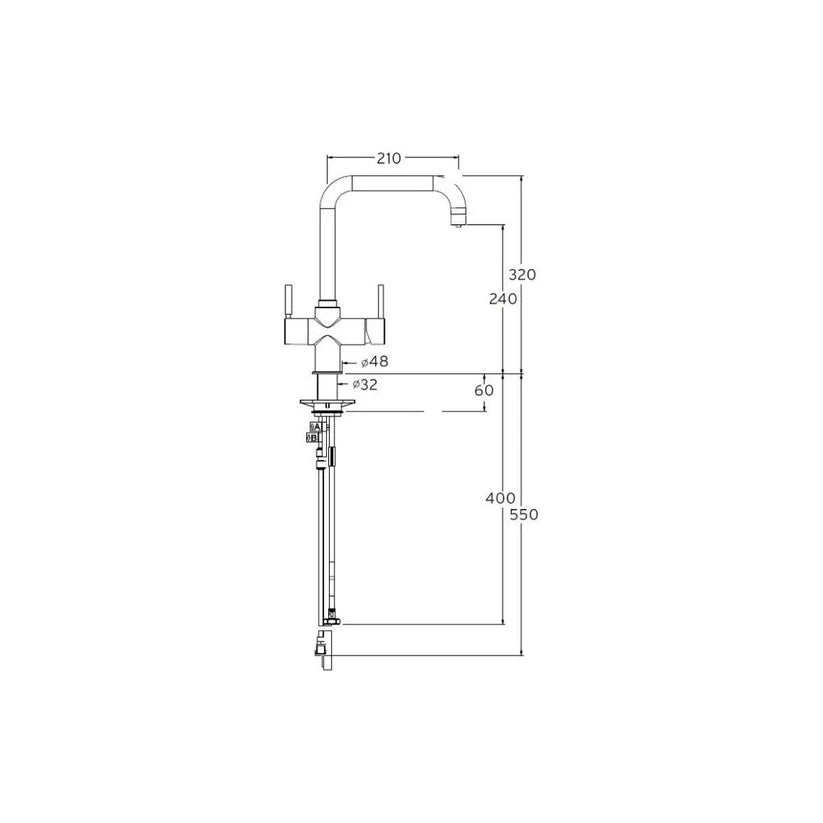 InSinkErator 4N1 U Shape Tap, Neo Tank & Filter Pack - Velvet Black