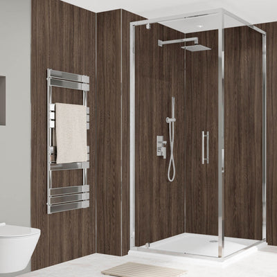 Wetwall Alloy American Walnut Shower Panel