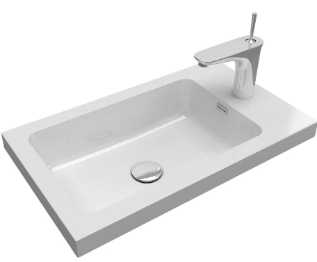 Oscar 545mm Floor Standing Cloakroom Vanity Unit with Ceramic Basin in Metallic