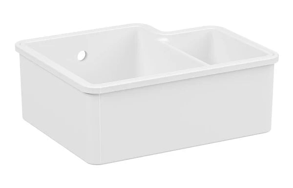 Prima 1.5B LHMB Undermount Ceramic Sink (Inc. Waste) - White CPR421