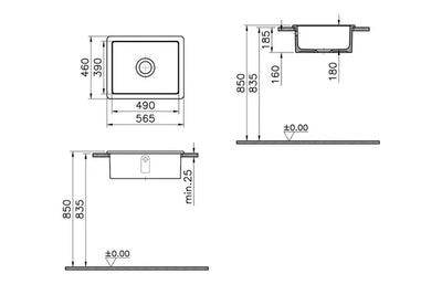 Prima 1B Inset Ceramic Sink (Inc. Waste) - White CPR422