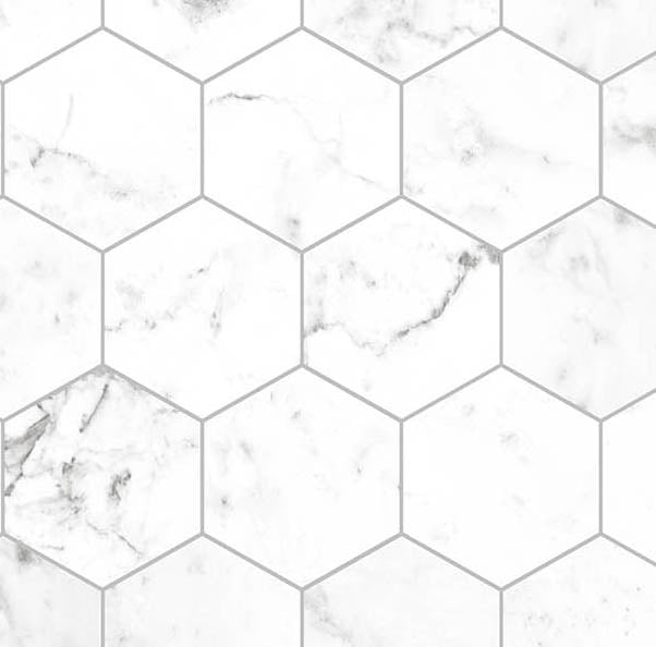 BB Nuance Hexagon Marble 4mm Shower Panels