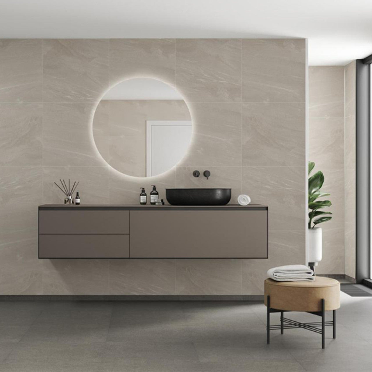 Fibo Scandinavian - Beige Stone (Tile Effect)