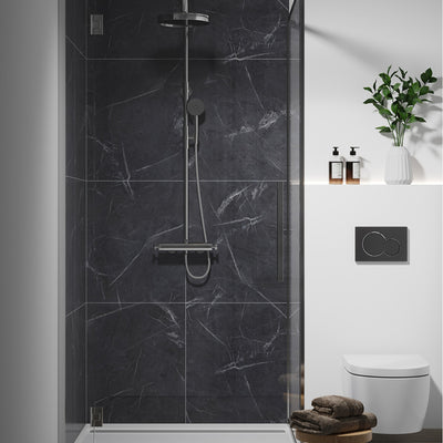 Fibo Marble - Black Marble (Tile Effect)