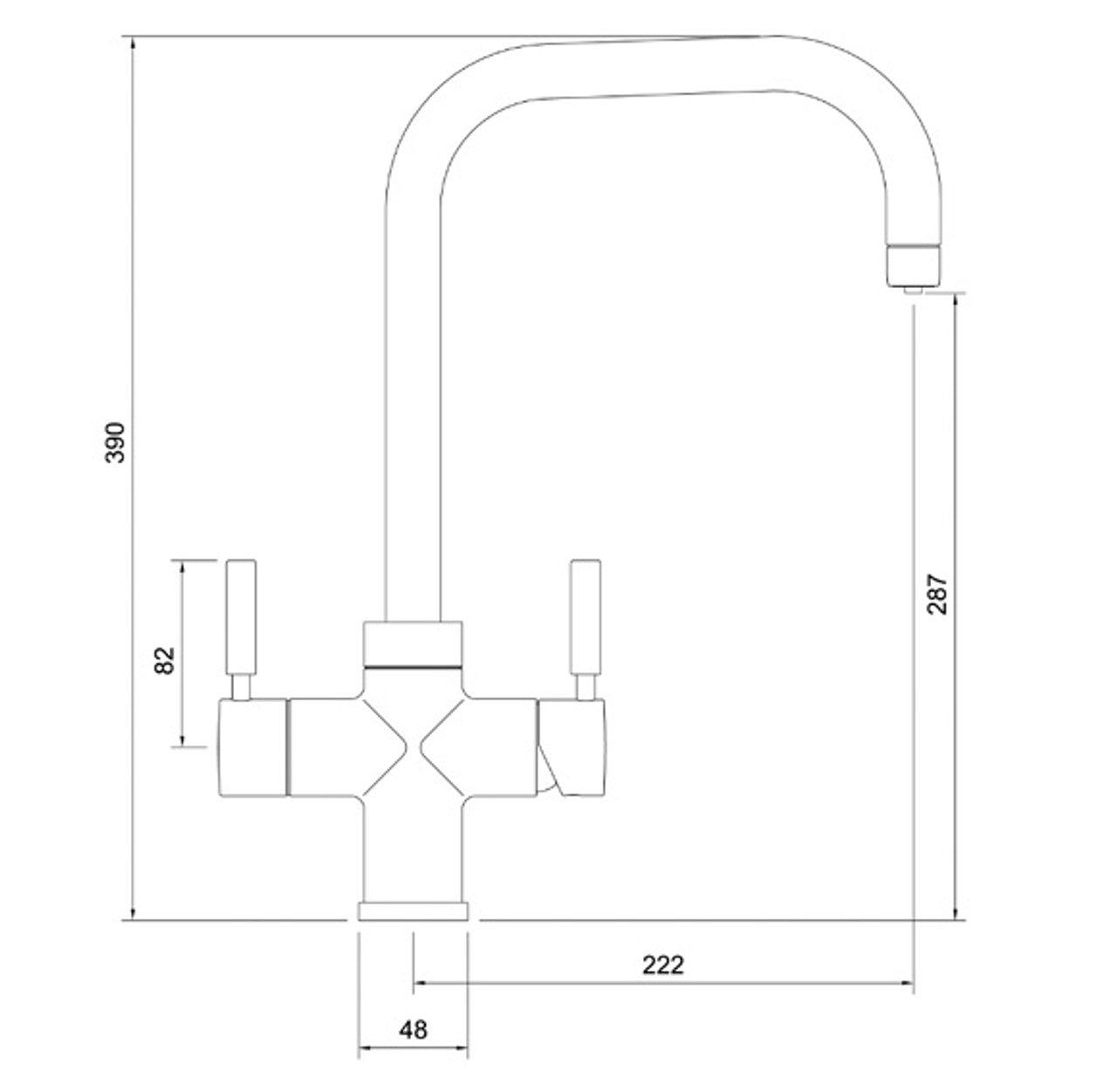 Abode PRONTEAU PROSTYLE Kettle Hot 3 in 1 Tap - WRAS Approved Brushed Nickel