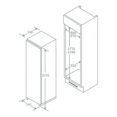 Prima PRRF213 B/I Tall Freezer