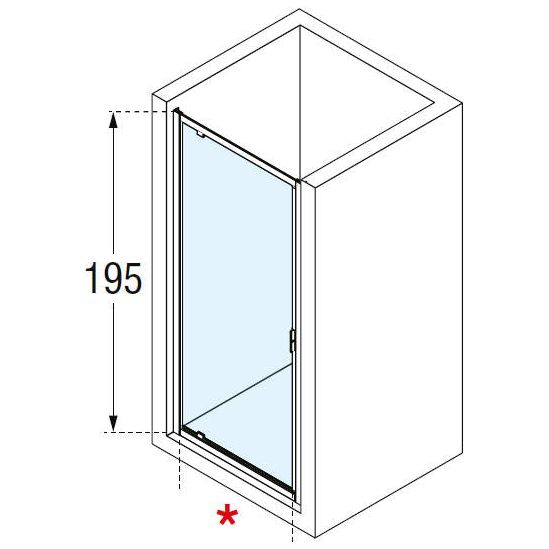 Novellini LUNES 2.0 G Pivot Shower Enclosure - White