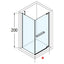 Novellini Side Fixed Panel in Silver For Shower Door N180 G+F