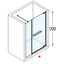 Novellini Side Fixed Panel in Matt White For Shower Door N180 G+F Inline