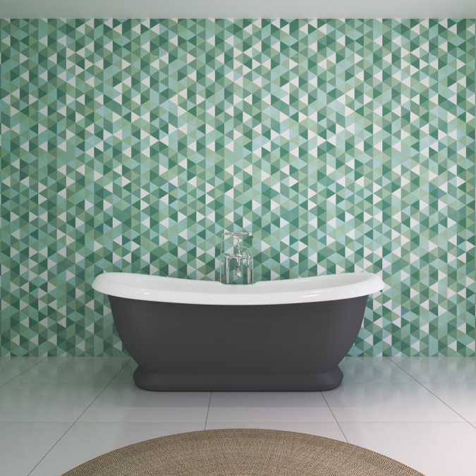 BB Nuance Aqua Kaleidoscope Tile 4mm Shower Panels