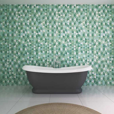 BB Nuance Aqua Kaleidoscope Tile Shower Panels