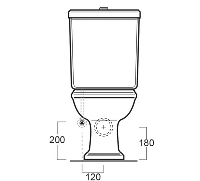 Alice Traditional Close Coupled Toilet