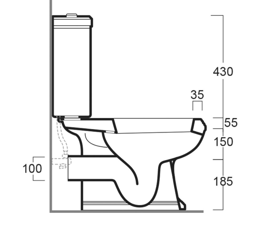 Alice Traditional Close Coupled Toilet