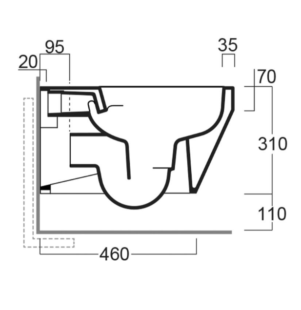 Ruth Rimless Wall Hung Toilet