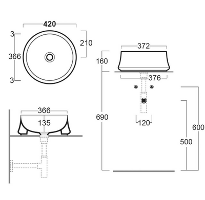 Sally Counter Top Basin