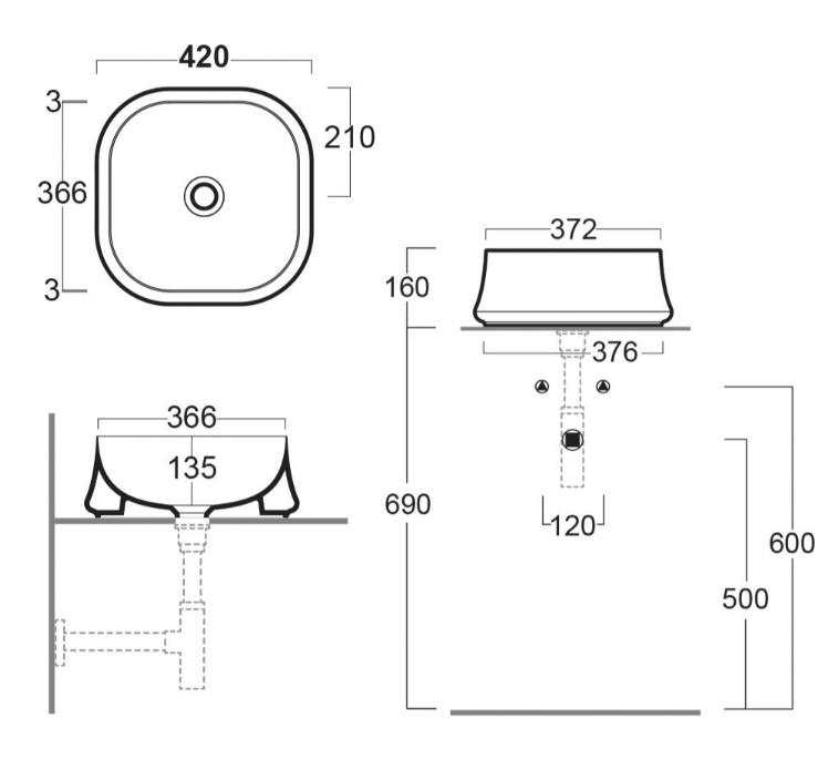 Abi Counter Top Basin