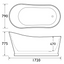 Glen Freestanding Acrylic Bath - 1720x790mm