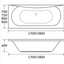 Cascade Simply Air Super-Strong Acrylic Bath 1700x700mm