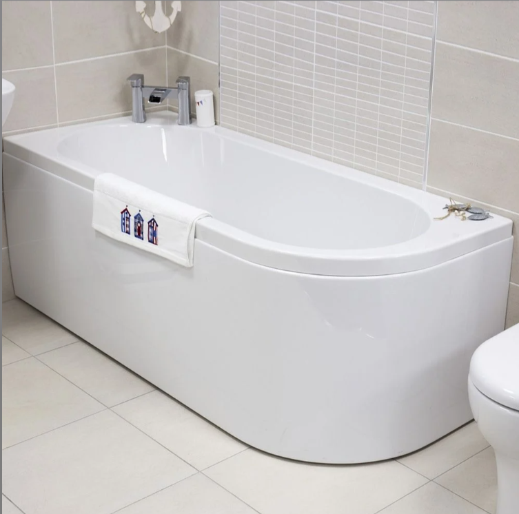 Avos Double-Ended Super Strong Bath Inc Bath Panel - Left-Hand - 725x1650mm