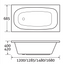 Doncaster Reinforced Acrylic Space Saver Bath – 1480x700mm