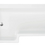 Harmony Acrylic L-Shape Shower Bath - 1700 x 820/700mm Left Hand