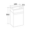 Hope Freestanding Cloakroom Vanity Unit in Gloss White