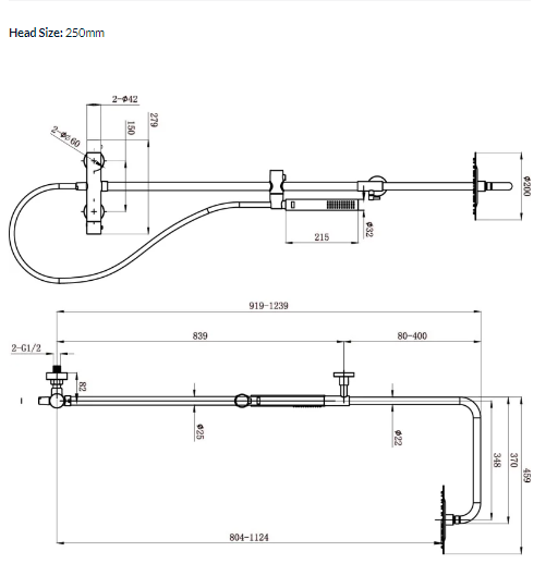 Ajo Thermostatic Shower Pack