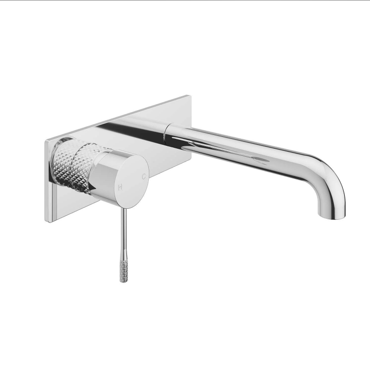 Chelsea Textured Wall Mounted Basin Tap N24 - Chrome