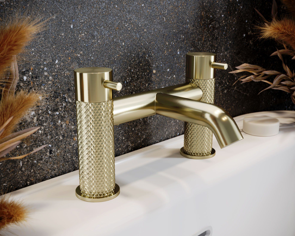 Chelsea Textured Bath Filler Tap N24 - Champagne Gold