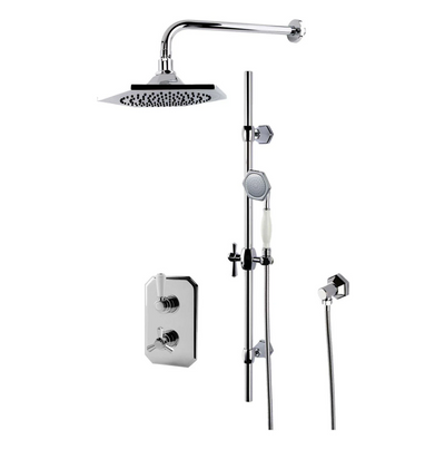 Avondale Dual Outlet Concealed Valve with Slide Rail Kit - Chrome