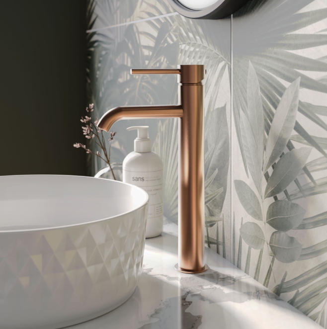 Ellie Tall Basin Mixer Tap - Brushed Bronze N24