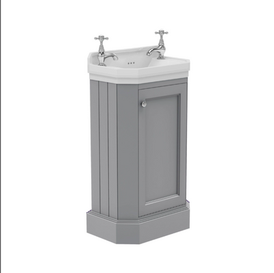 Louise 500mm Freestanding Cloakroom Vanity Unit & Basin in Light Grey N24