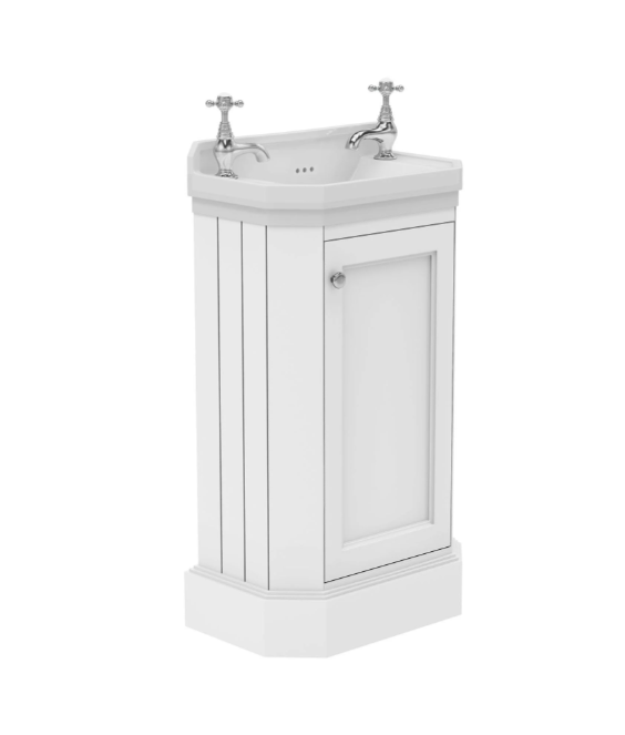 Louise 500mm Freestanding Cloakroom Vanity Unit & Basin in White N24