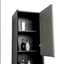 Melvin/Tawny Wall Hung Tall Storage Cabinet in Black & Concrete