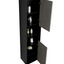 Melvin/Tawny Wall Hung Tall Storage Cabinet in Black & Concrete