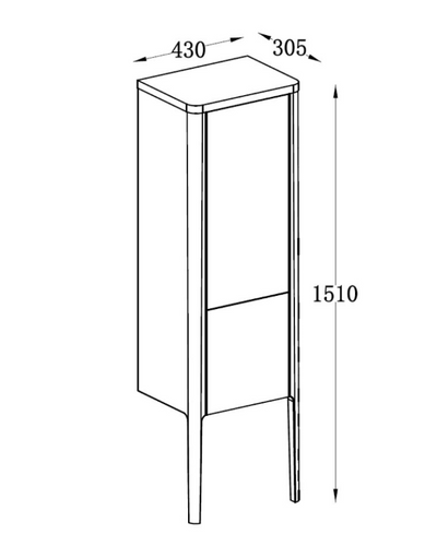 Sarah Floor Standing Tall Cabinet in Matt White