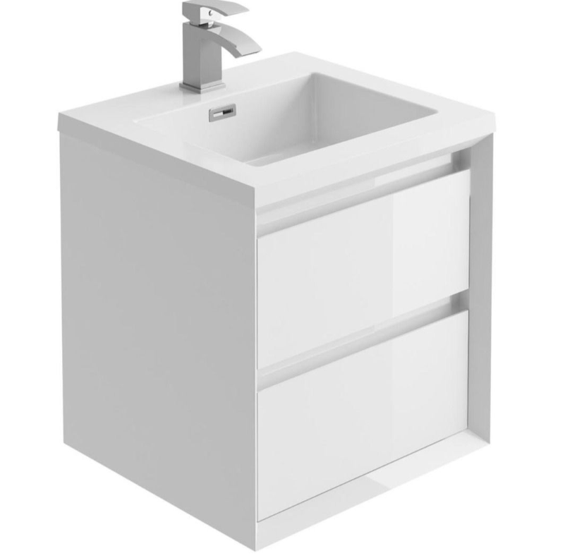 Jupiter 500mm Wall Hung Vanity Unit Gloss White