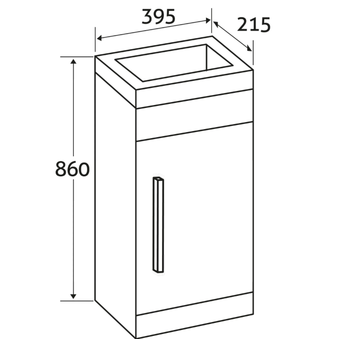 Veto Cloakroom Anthracite Grey Floorstanding Vanity Unit & Ceramic Basin