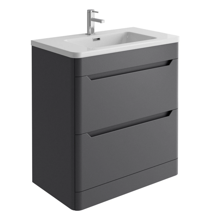 Eon Floor Standing 800mm Vanity Unit in Charcoal