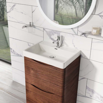 Montana 600mm Floorstanding Vanity Unit in Rosewood & Resin Basin